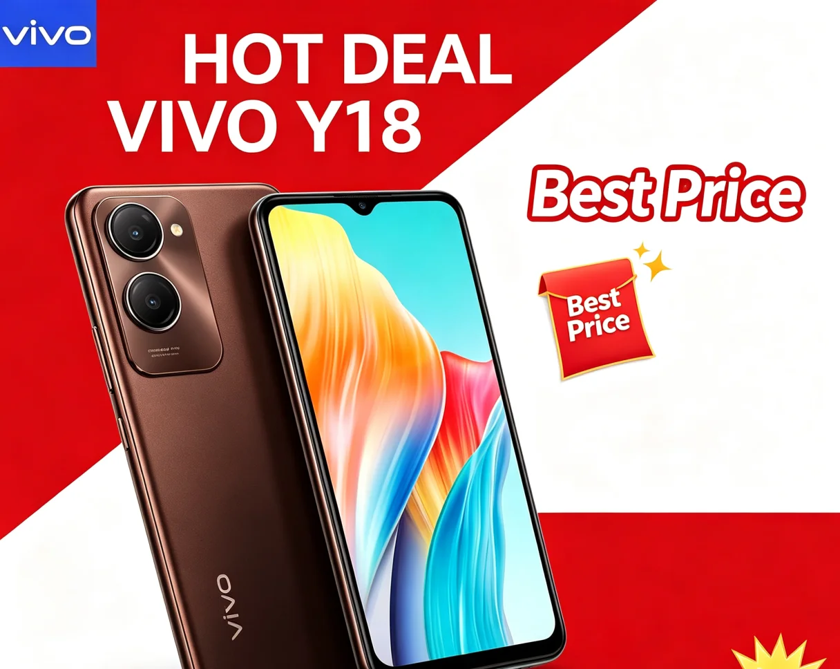 Hottest 2026 Unlocked VIVO Y18 Android Smartphone 8+256GB Huge Storage 90Hz Comfort‑View Screen 5000mAh All‑Day‑Working Battery