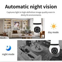 8MP E27 Bulb WiFi Camera 2 In1 LED Bulb Smart IP Camera Surveilance PTZ 8X Zoom Tracking Two-way Audio Night Vision Wireless Cam 2