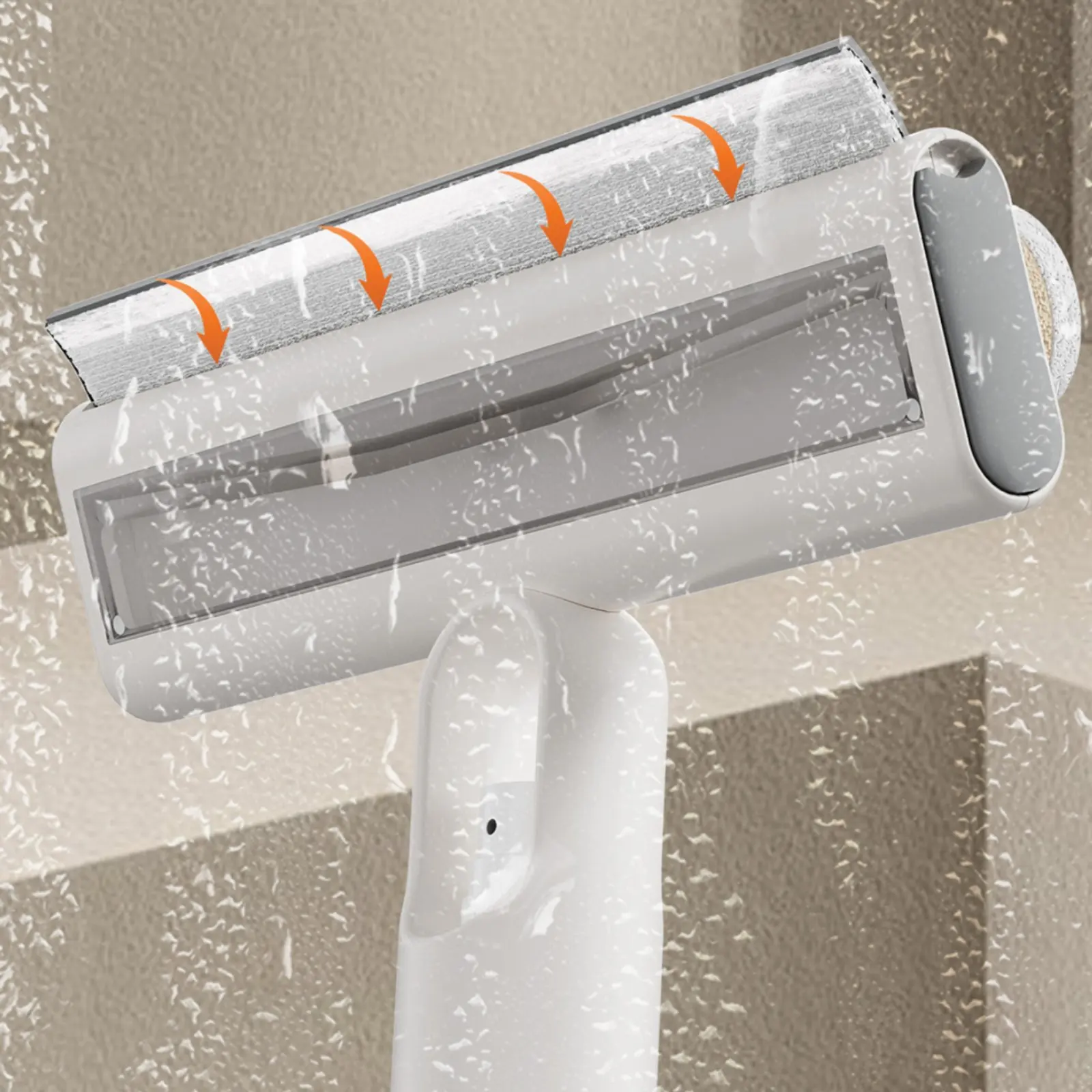 

Squeegee with Built-in Spray Bottle Streak-No-Streak Window Cleaner Spray Attachment Tool Glass Cleaning Tool with Spray