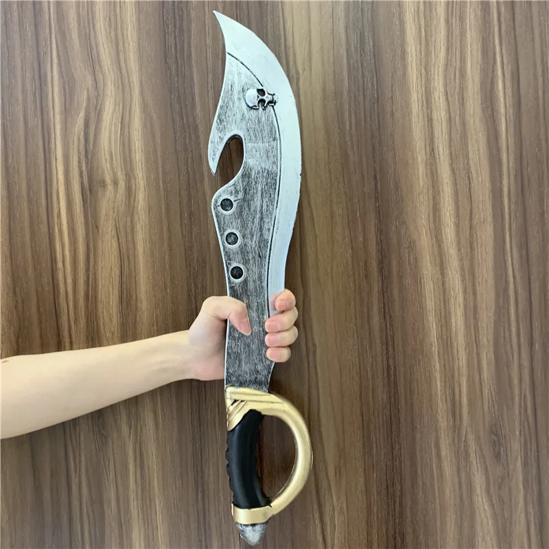 53cm Cosplay Thunder Knife War Beast Sacrifice Knife Sword Prop Weapon Role Playing Cos Pirate Ghost Knife PU Weapon Model Toy