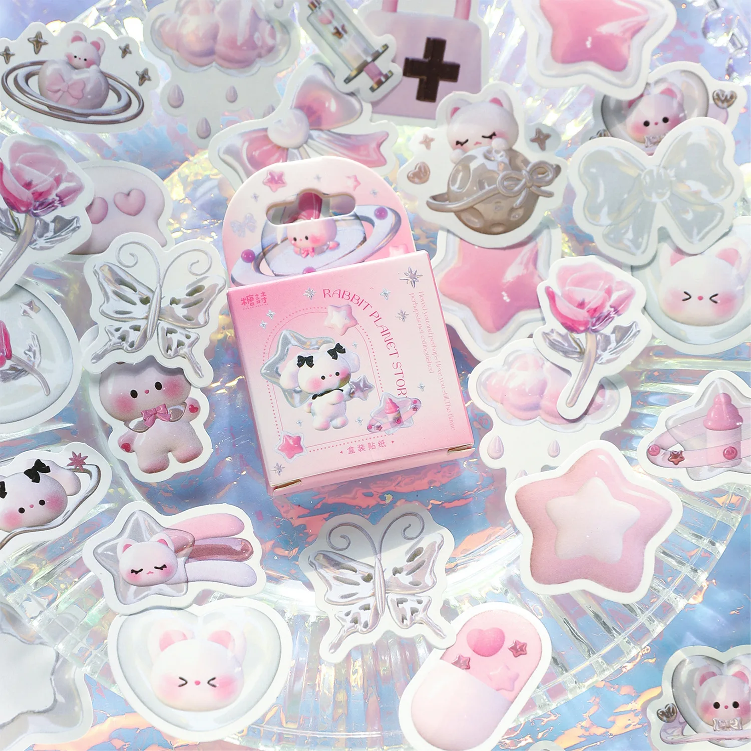 46 Stück Sweetheart Store Serie Boxed Aufkleber Dekorative Scrapbooking Niedliche Cartoon Elf Label Tagebuch Album Telefon Journal Planer