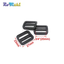 Ajustador tri-deslizador negro para correas equipamiento táctico