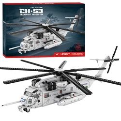 CH-53E Transport Helicopter Building Blocks Army Plane Military Fighter Model Assembly Bricks Desktop Deco Kids Toy Holiday Gift