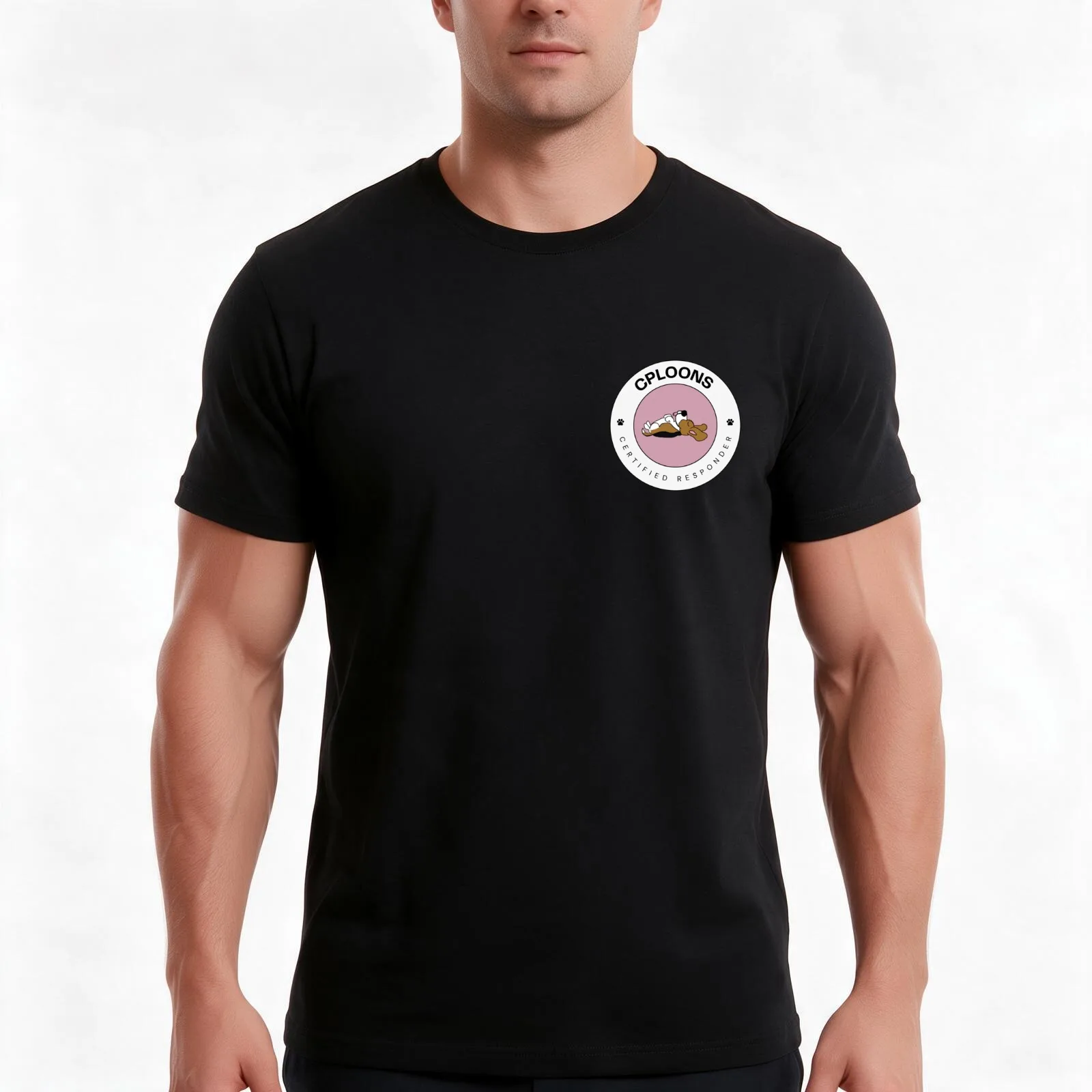 Cp loons responder badge T-Shirt Summer Casual Cotton Tee Oversized Streetwear Tops Vintage Graphic Print Unisex Men Women