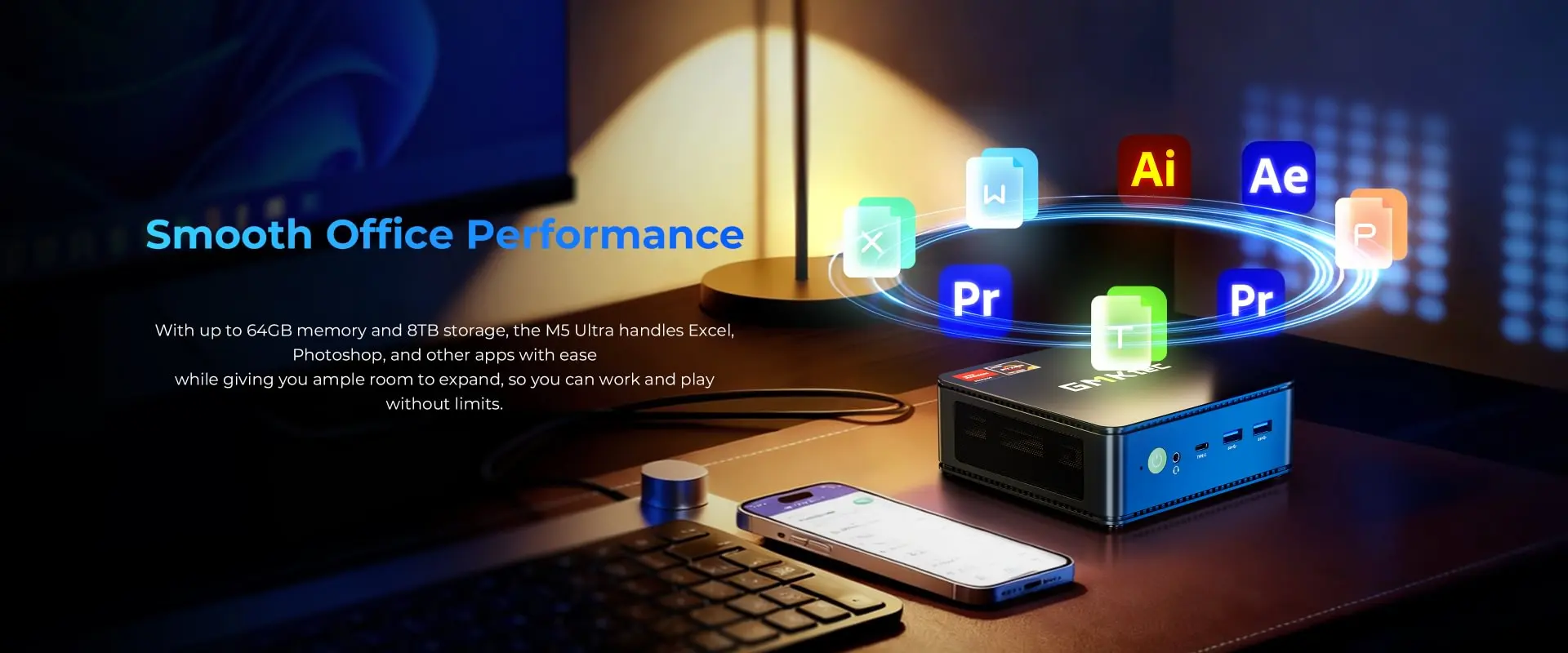GMKtec M5 Ultra M5S Mini PC AMD Ryzen 7 7730U Ryzen 3 5400U Windows 11 DDR4 3200MHz NVMe SSD Dual 2.5G LAN WiFi 6E BT5.2