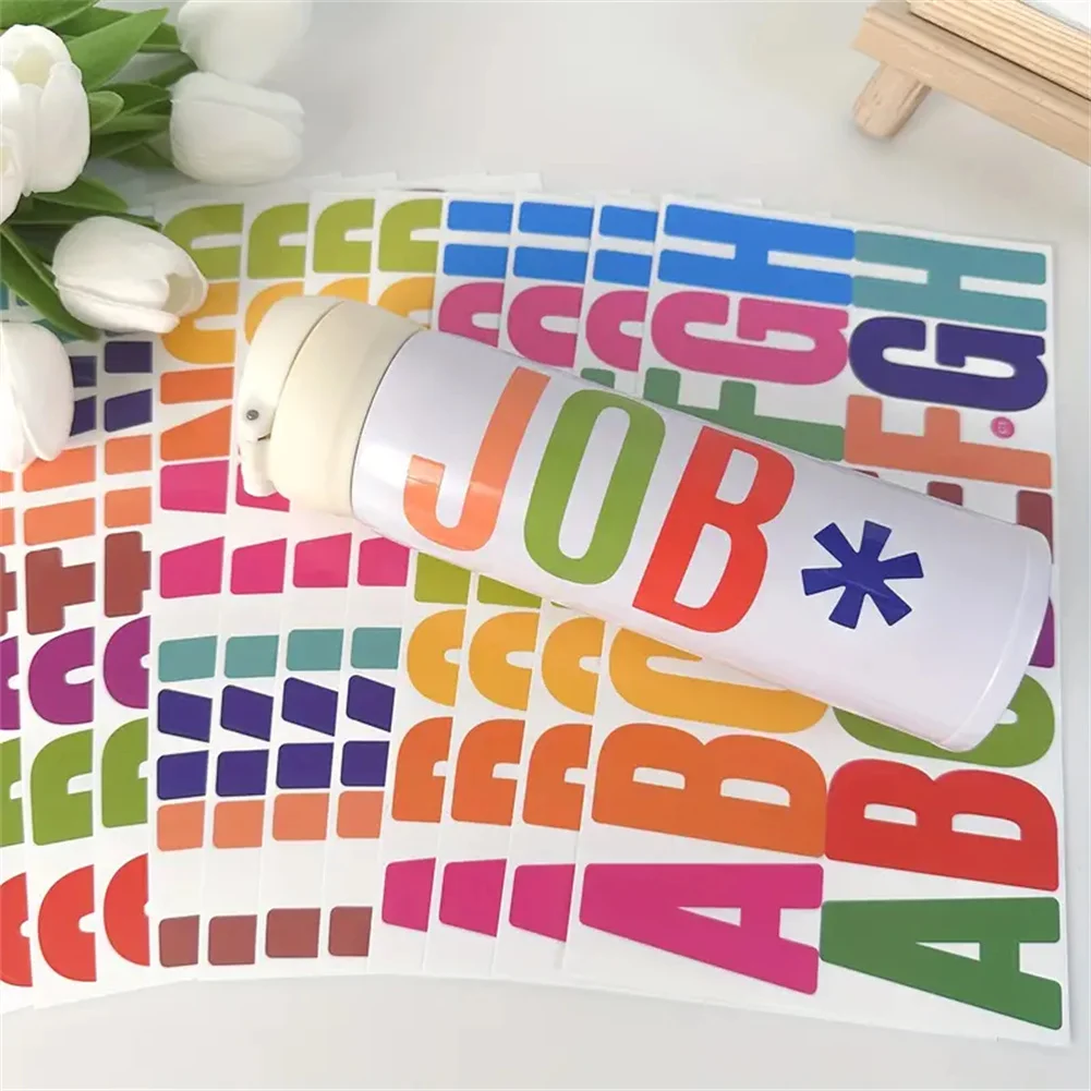 6pcs Large Letter Stickers 2.5 Inch Letter Stickers Self-Adhesive Waterproof Letter Stickers For Bulletin Board Photo Frame