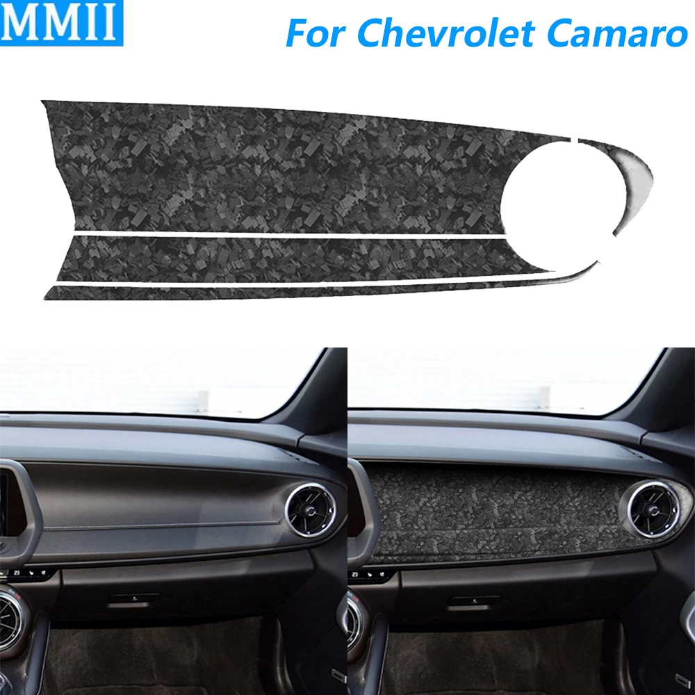 

For Chevrolet Camaro 2016-2025 Forged Carbon Fiber Co-pilot Instrument Air Vent Panel Cover Car Accessories Decoration Sticker