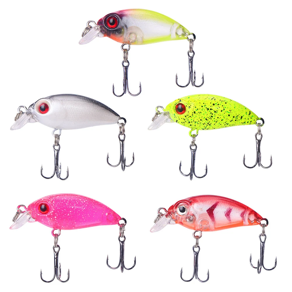 1pc New 3.7cm Artificial Bait Minnow Fishing Lure Bass Crankbait Environment-Friendly Plastic Tackle Wobbler Fishing Accessories