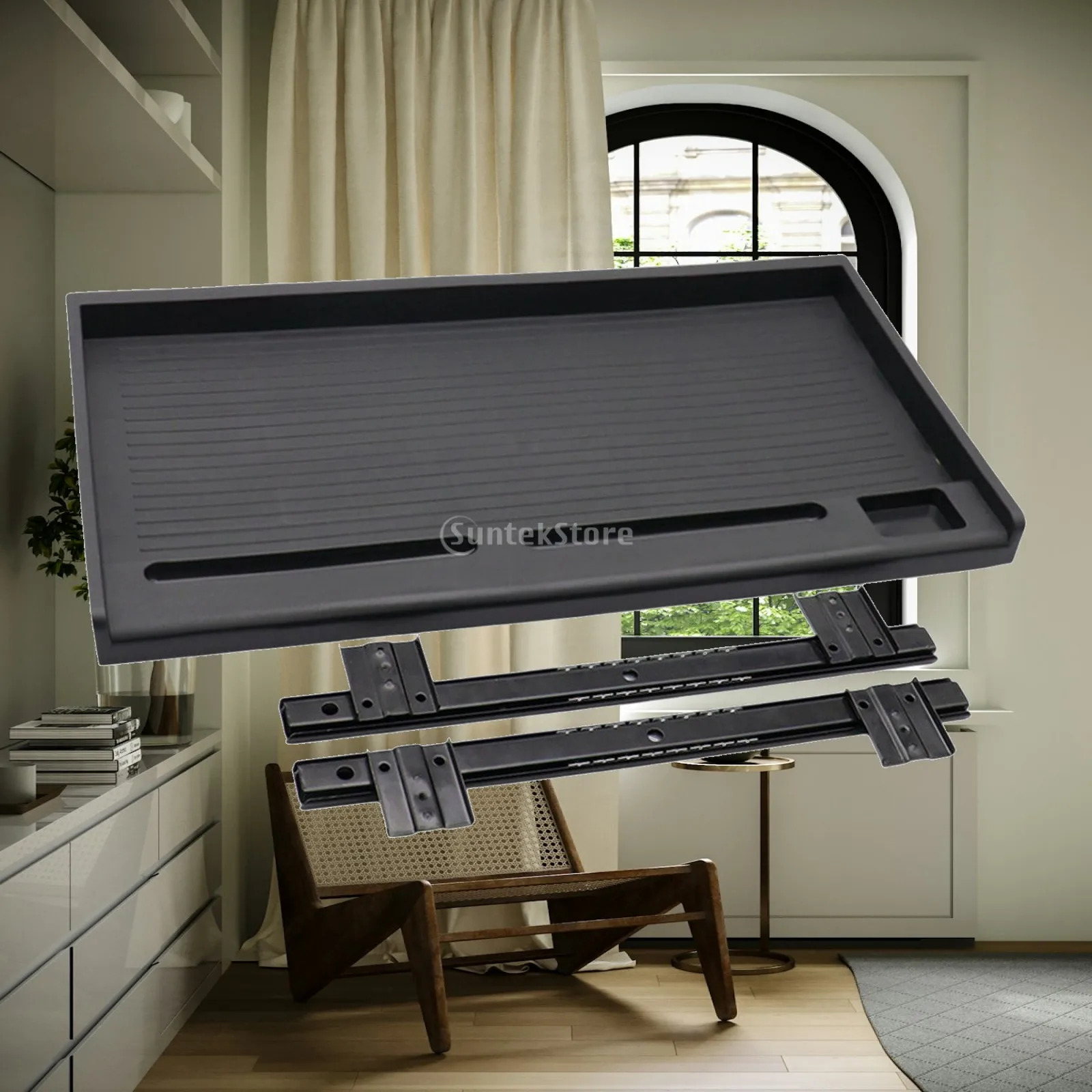 Underdesk PC Keyboard Drawer Tray Rectangle Replacement Accessory Easily Install