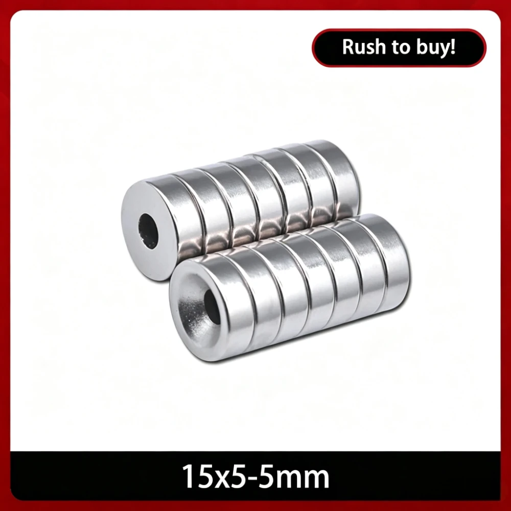 15x5-5 Super Powerful Magnets 15*5 mm Hole 5 mm Permanent Neodymium Magnetic 15x5-5mm Countersunk Round Magnet 15*5-5