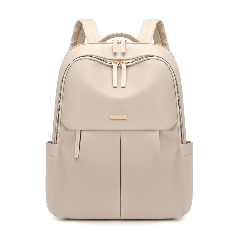 Minimalist Nylon Backpack for Women Large Capacity Schoolbag Girls Casual Commuter Shoulder Bag Lightweight Travel Rucksack