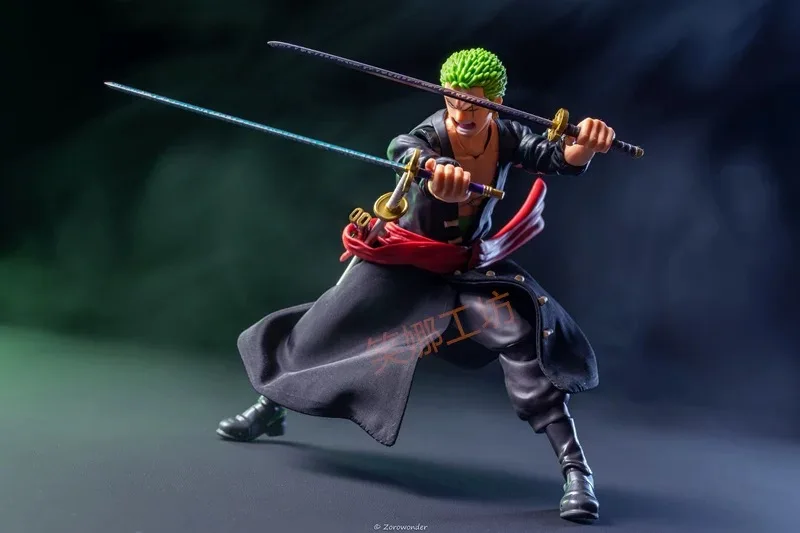 Anime SHF Roronoa Zoro One Piece Skirt Hem 1/12 Action Figurine Cloth Clothes Built In Iron Wire  Model Toy Accessories
