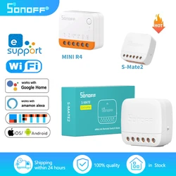 SONOFF-interruptor inteligente para el hogar, dispositivo de Control remoto para Smart Home, Alexa, Google Home, IFTTT, S-MATE2, eWeLink