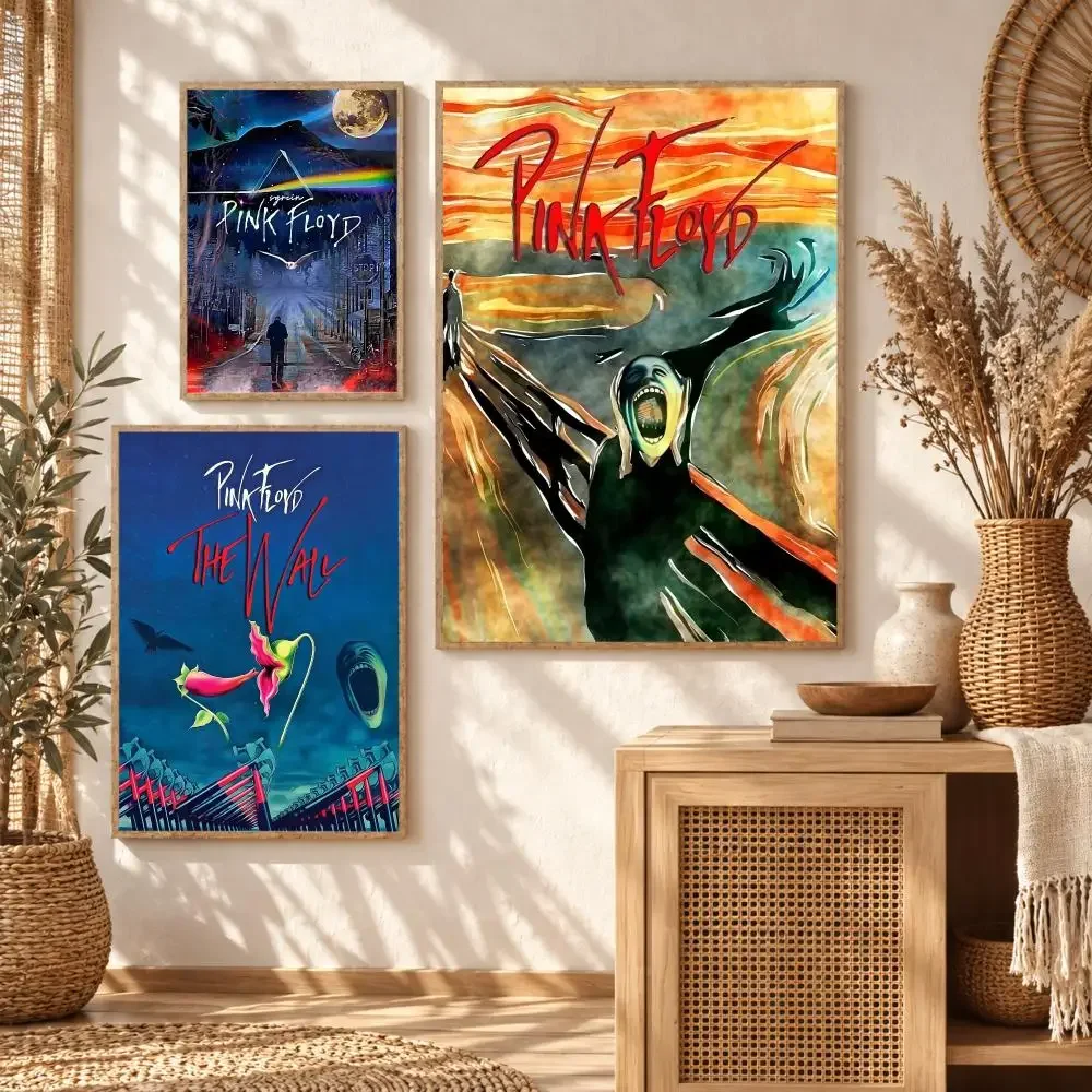 Rock Metal Band P-Pink Floyd Painting Calligraphy Modern Canvas Wall Art Prints for Living Room Decor | Wall Decals