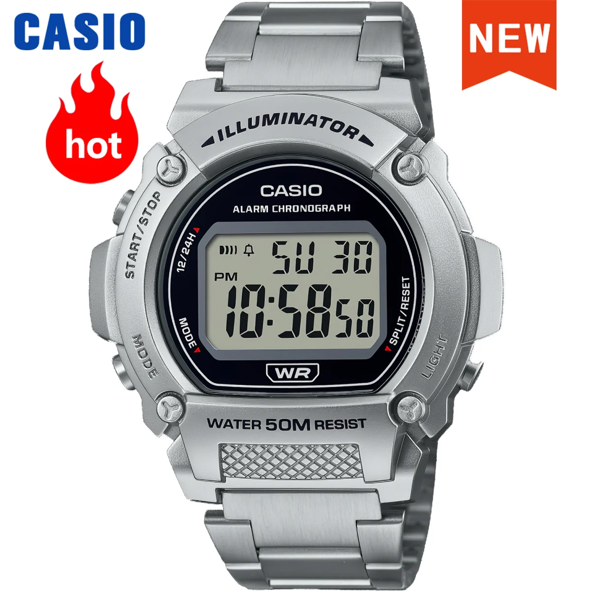 Casio watch for men top luxury set military LED relogio digital watch 50m Waterproof sport watchs quartz men watch W-219HD-1A