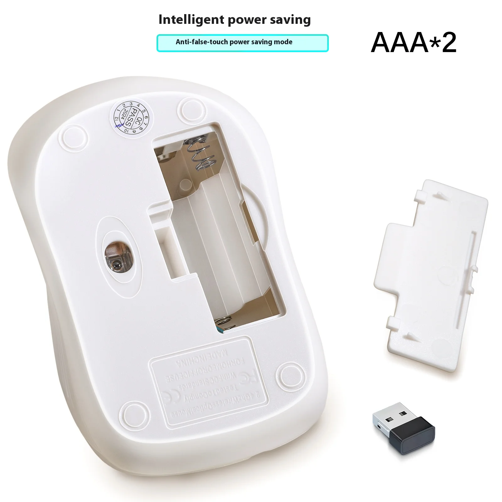 2.4G Wireless Mouse Ultra Lightweight 65g Battery Powered 2*AAA Cheap Budget-Friendly for Office Home PC Laptop