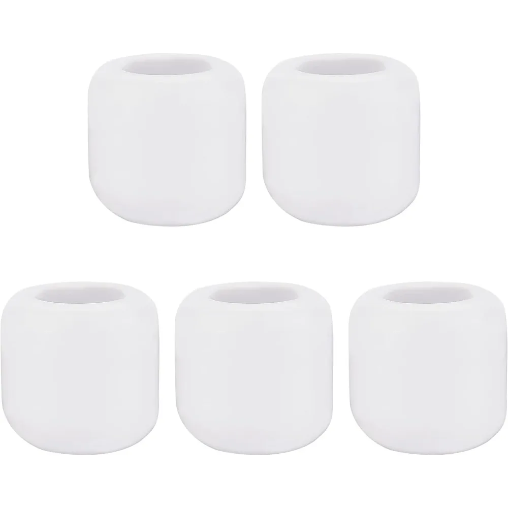 5 Stück weißer Porzellan Kerzenhalter Mini Ritual Kerzen halter Tasse Kerzenhalter Säule zum Gießen Glockenspiel Rituale Kerzen beleuchtung