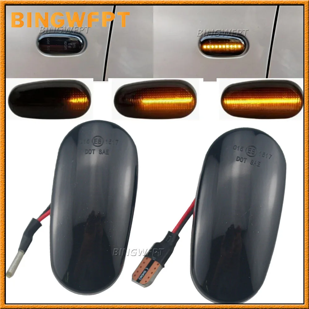 

For Alfa Romeo 147 (937) 2000-2004 Dynamic LED Side Marker Lights Arrow Turn Signal Flashing Blinker Lamp 2Pcs