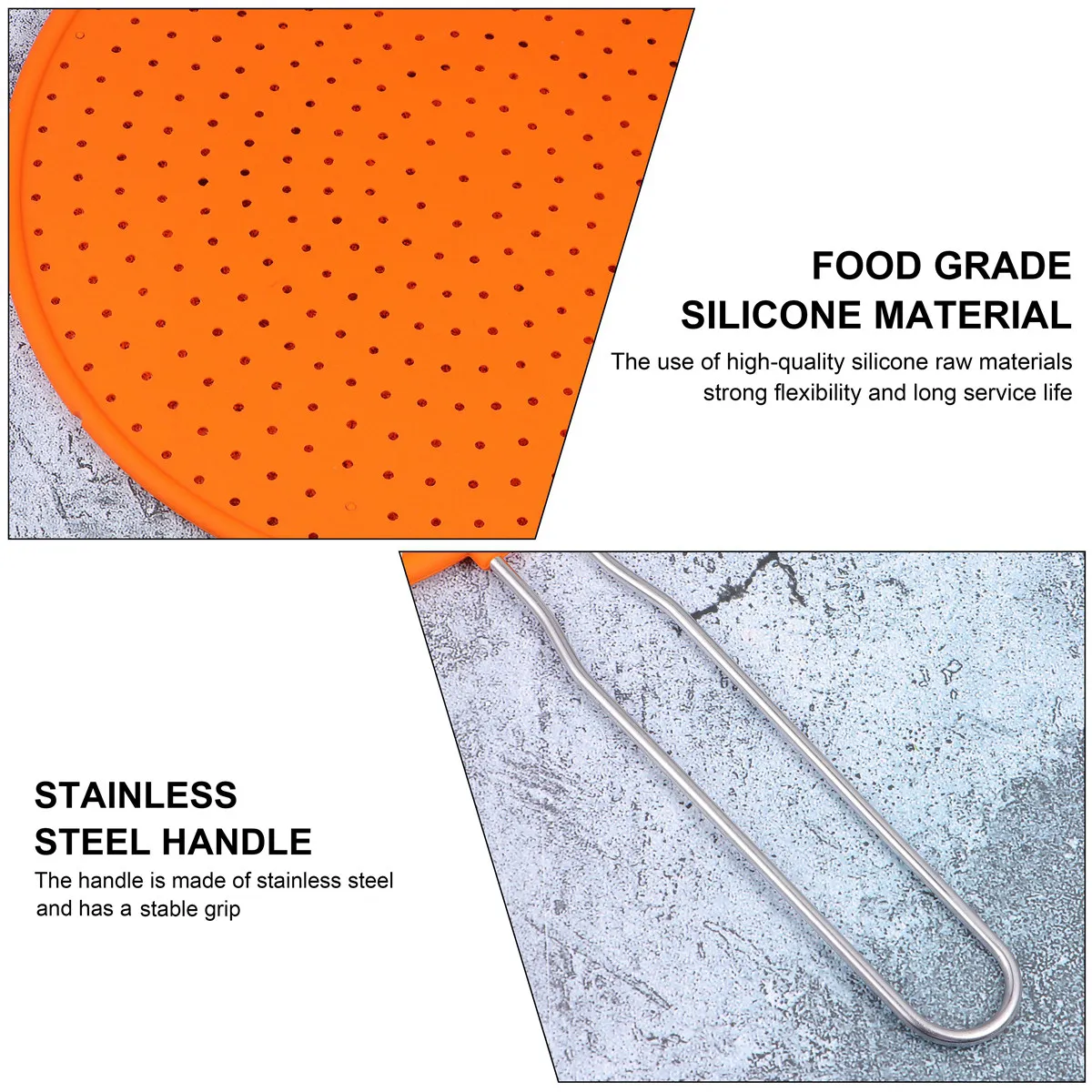 Silicone Oil Strainer Mesh Heavy Silicon Material Large Splatter Screen Anti Spill Lid Cover Kitchen Cooking Tool Random Color