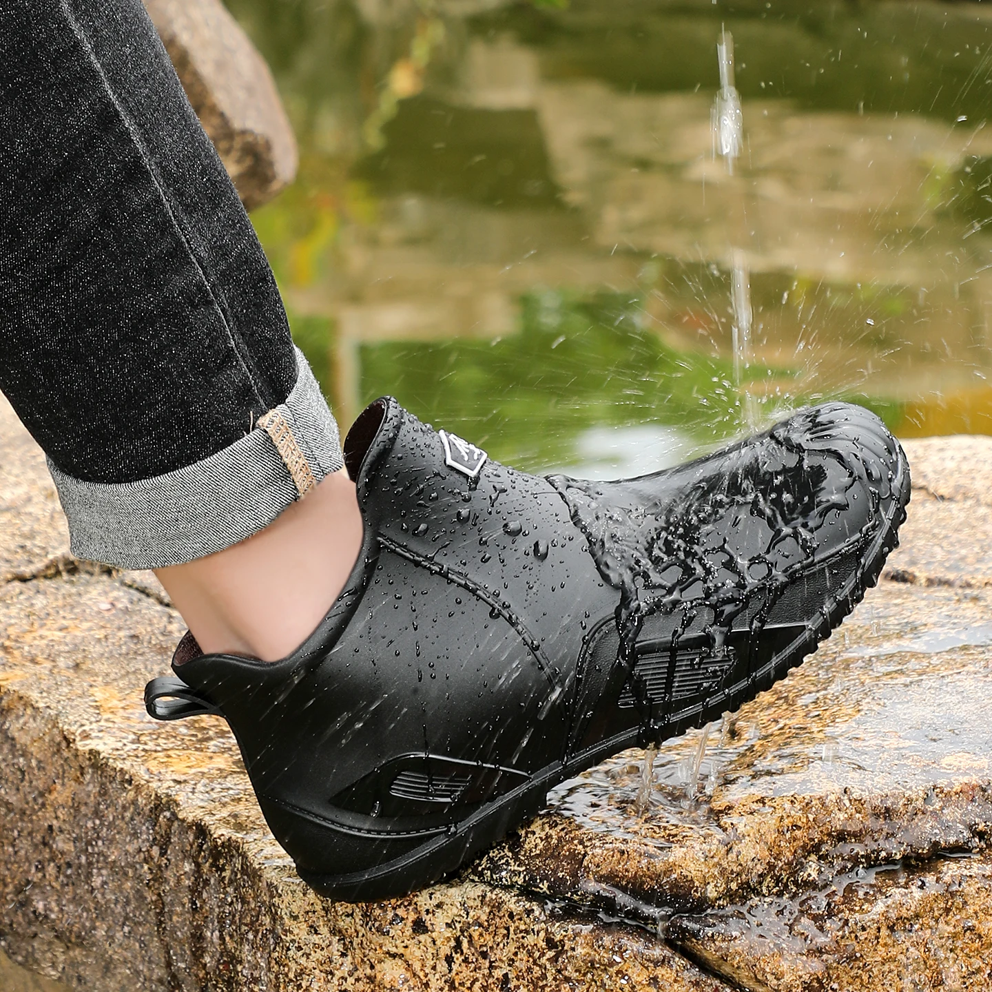 Sepatu bot hujan anti selip mo - Men'S Fashion Youtube ulasan dan harga