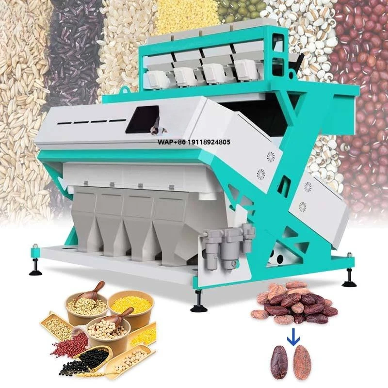 10 Chute Macadamia Nir Pulse Nut Soybean Small Rice Color Sorter Colour Mini Machine Rice 6 Ton