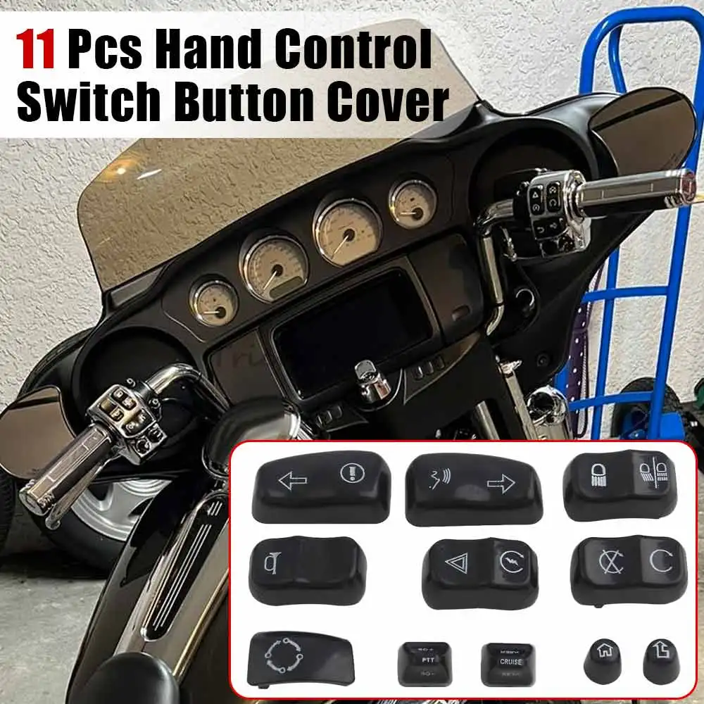 Moto Hand Control Switch Housing Buttons Caps Cover Motorcycle Accessories For Harley Electra Glide Road King Ultra 2014-2024