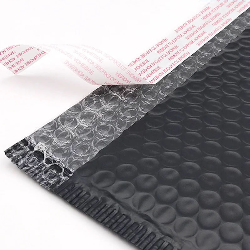 10/50/100Pcs Black Waterproof Bubble Express Packaging Bag Stationery Food Packaging Bag Thickened Packaging Bag