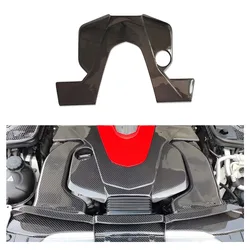 Real Dry Carbon Fiber Engine Bay Cover For Mercedes Benz C43 W205 3.0T Engine Protective Cover Exterior Acccessories
