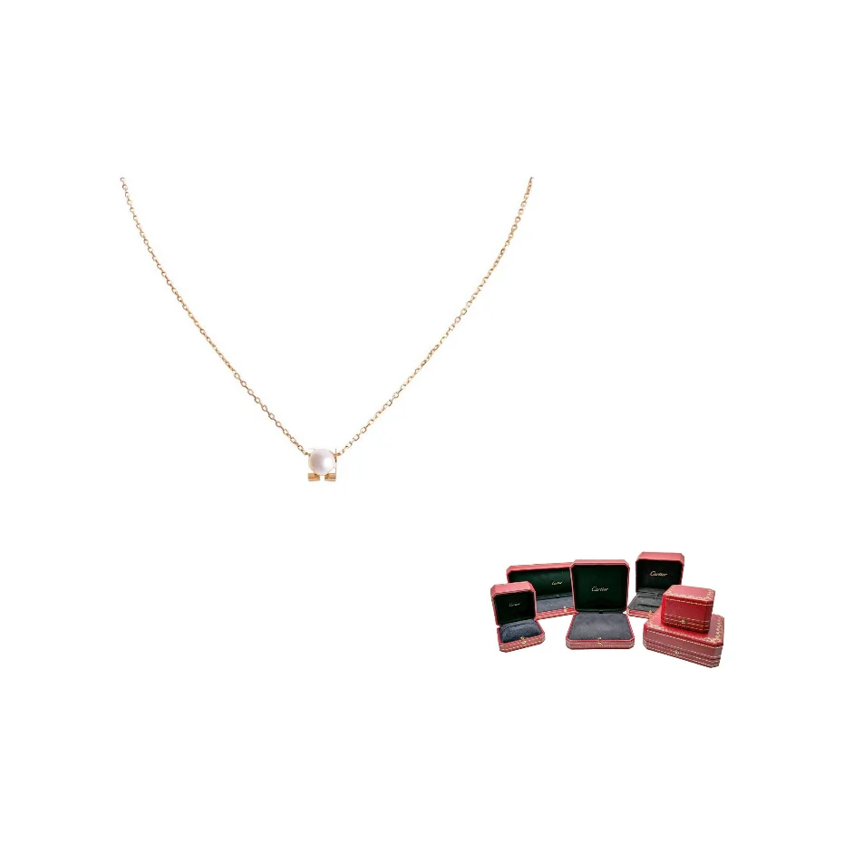 CARTIER 18K Rose Gold Akoya Pearl Necklaces Unisex Rose Gold CRB7059000
