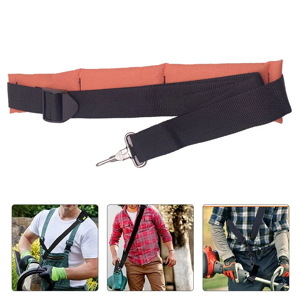 Lawn Mower Parts Shoulder Strap Comfortable 1pcs Adjustable Length Black & Orange Breathable Nylon High Quality