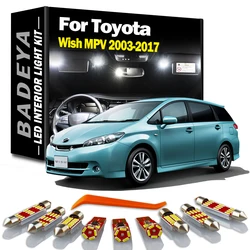 BADEYA LED Interior Indoor Map Dome Light Kit For Toyota Wish MPV 2003-2010 2011 2012 2014 2015 2016 2017 No Error Signal Lamp
