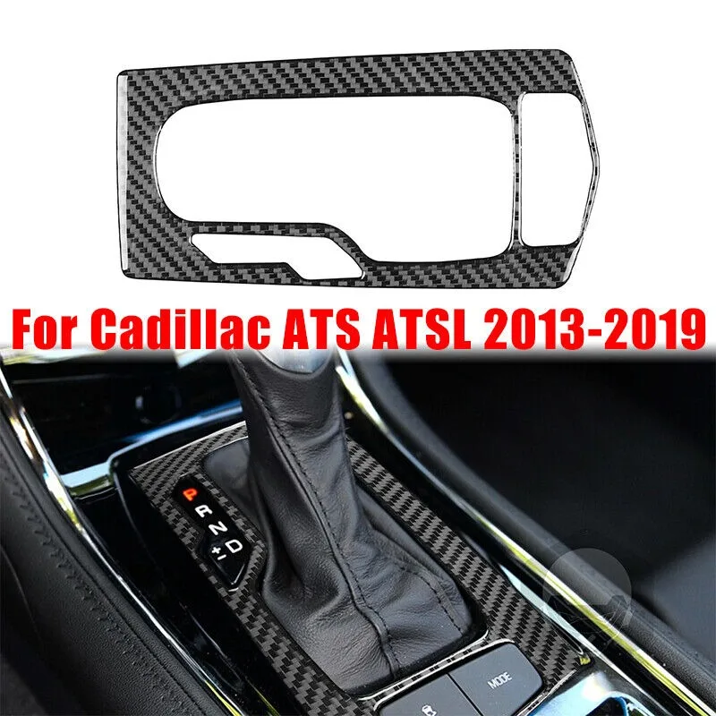 

For Cadillac ATS ATSL 2013-2019 Real Carbon Fiber Console Gear Shift Frame Cover