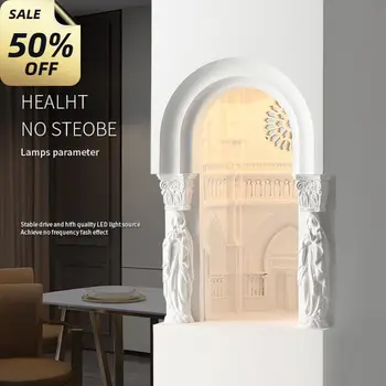 嵌入式石膏角燈感應壁燈創意家居裝飾石膏壁燈樓梯間門廳背景照明 8 最佳銷售 石膏燈 - №2