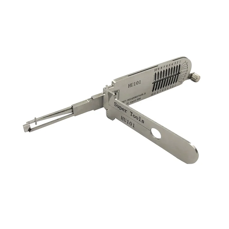 NEW Stely HU101 Lishi 2-in-1 Decoder Super Tool for Ford Focus Lincoln Volvo - Hollow out Lock Pick Key Decoder Tool