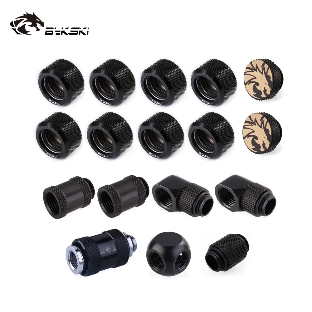 

Bykski Fitting Kit OD12mm/14mm/16mm / Rigid Tubing fitting combo /Hand Compression Connector Fitting /6 Colors