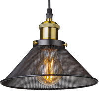 Black Cage Pendant Light Iron Net Pendant lamp Industrial Retro Pendant Lighting Living Room Bedroom Cafe Decor Kitchen E27 base