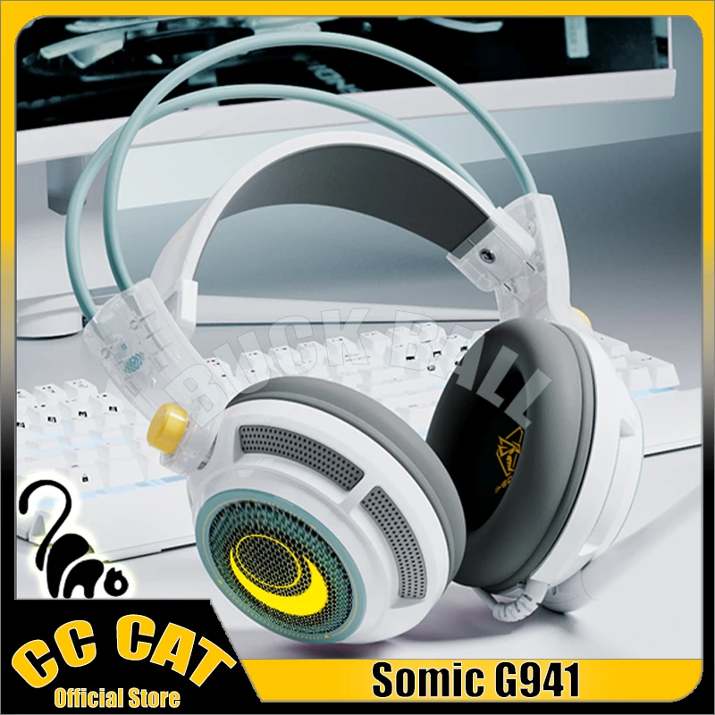 

Somic G941 Gamer Headphone Wired Headphones Gaming Headphone Low Delay Headset 7.1 Stereo Sound With MicroPhone HeadSet Earphone