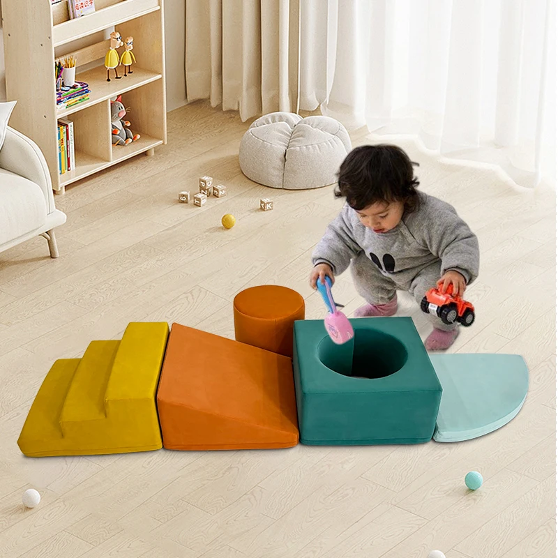 

High Quality Soft Play Blocks Climbing Combination Indoor Kids Play Soft Slide Sensory Training Soft Play Set Equipment Toy