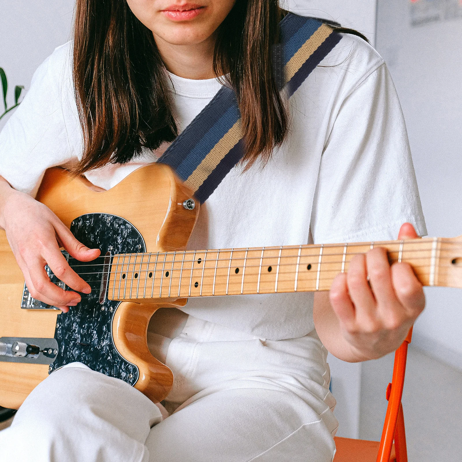 

Guitar Strap Replacement Adjustable Wide Shoulder Bag Strap For Handbag Crossbody Purse Nylon Metal Durable Lightweight