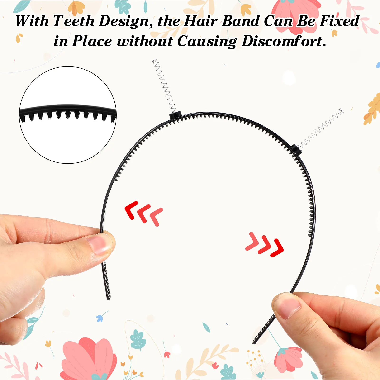 6 قطع من إطار عصابة الرأس DIY للنساء، مستلزمات صناعة الشعر، تصميم الأسنان، عصابة رأس بلاستيكية للشعر المجعد وغسل الوجه