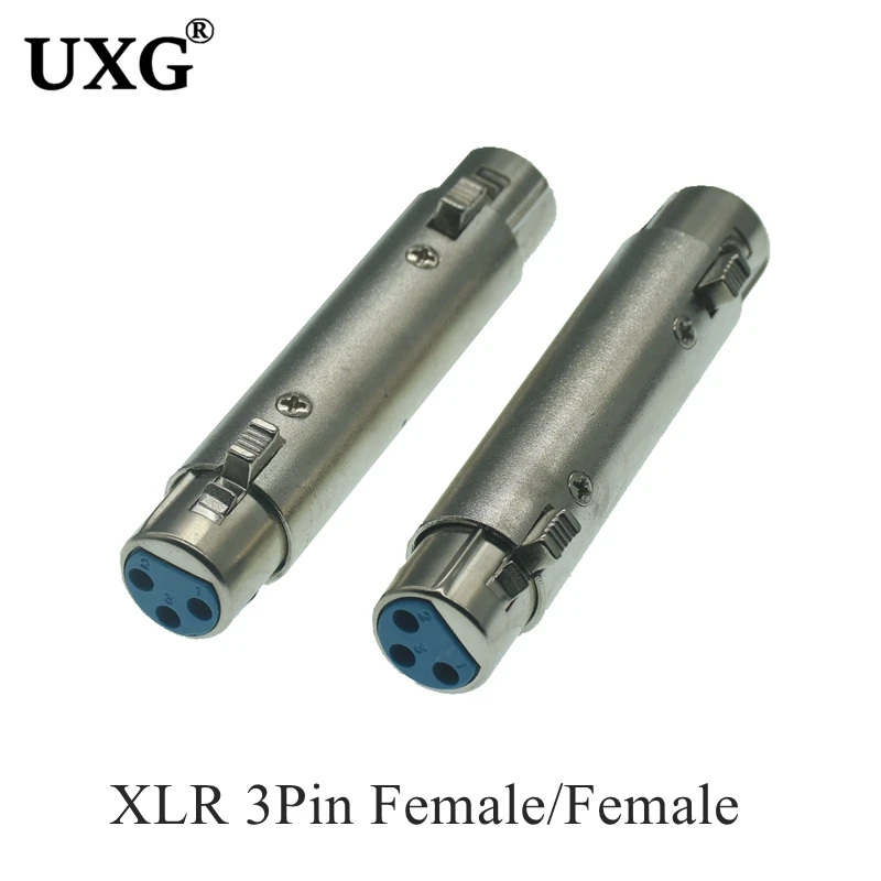 1PCS 3-Pin XLR Female To Female Audio Microphone Mic Adapter Connector Xlr 3pin Female & Male To Xlr Female Connectors