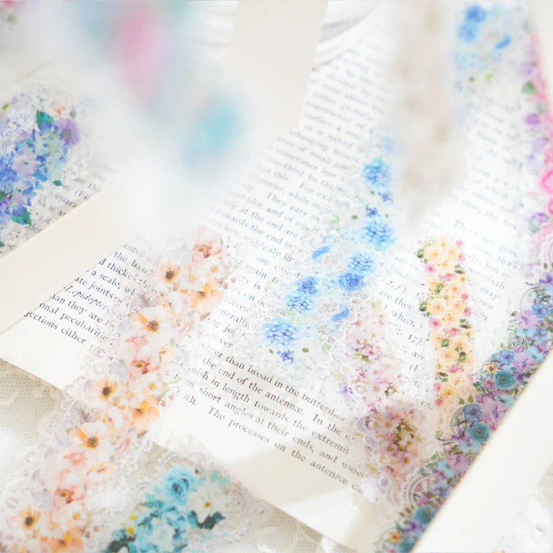 Mr. Paper 4Style 30Pcs/bag Lace Flower Love Series PET Sticker Pack for DIY Handbook Phone Case Notebook Card Journal Decoration