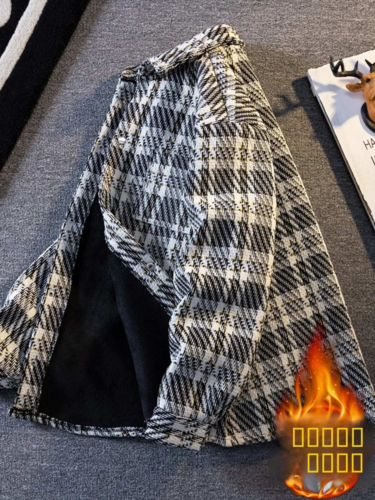 

Мужская стеганая куртка в стиле ретро в клетку, осенне-зимняя, свободного кроя, модная, молодежная, популярная, с длинными рукавами