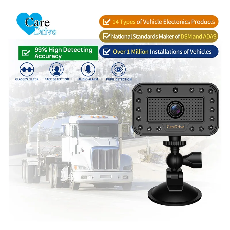 Truck Gadget Caredrive Driver Monitoringsysteem met DMS-camera Nachtvermoeidheidsalarm Beveiligingsoplossingen voor veilig rijden