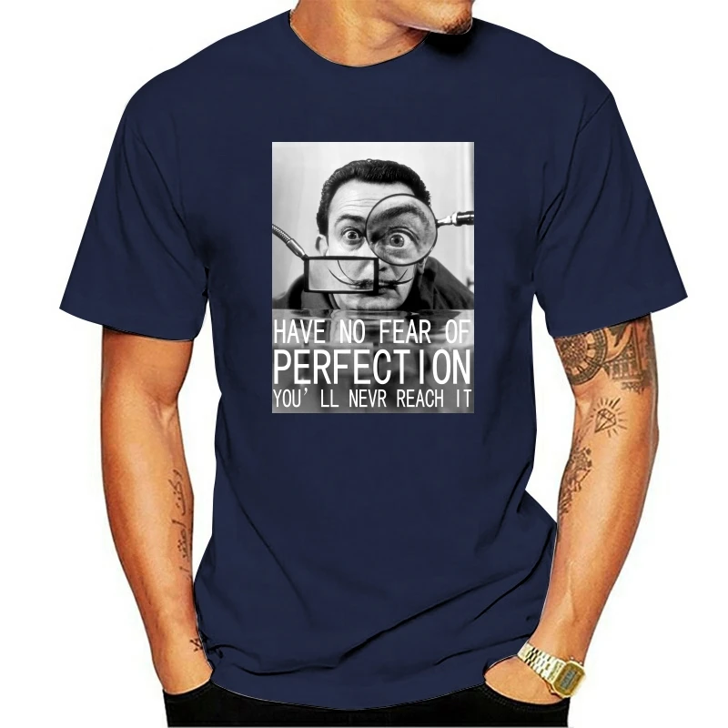 

cotton tshirt men summer tees Salvador Dali Shirt Photo Portrait Surrealism Dali Funny Top Tees Mens Tshirt