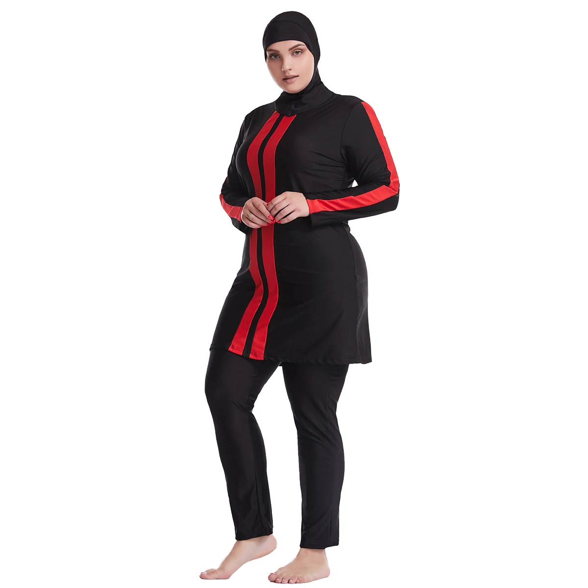 Plus Size Burkini Femmes Muslim Women Hijab Swimwear Musulmane Swimsuit Islam Bathing Suit Beachwear Maillot De Bain Borkini Set