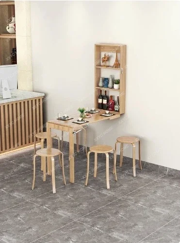 Wall hanging mini foldable wall mounted dinner hanging wall kitchen narrow table multifunctional table board