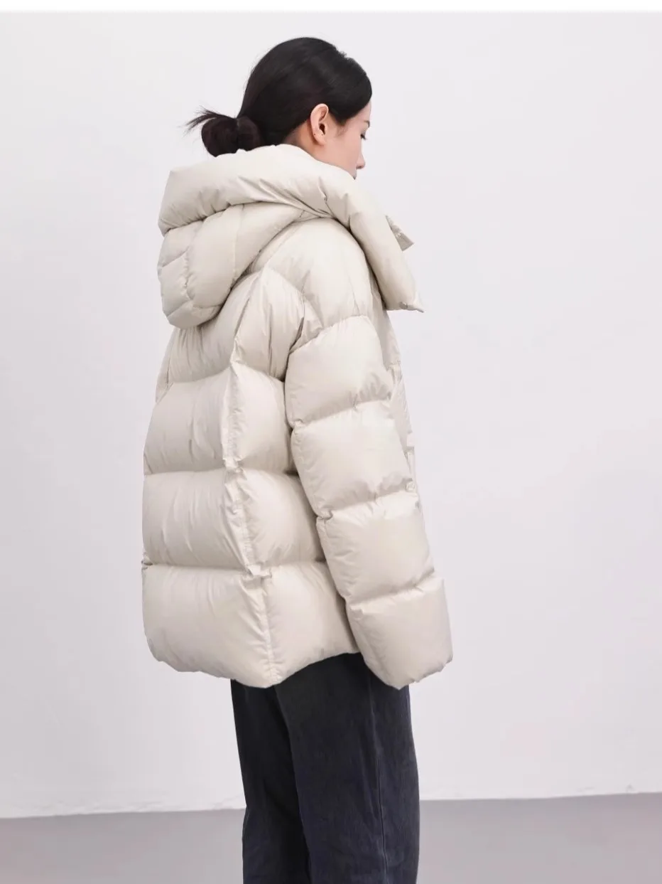 

Зимнее женское пуховое пальто Thiened, теплое пуховое пальто свободного кроя Quali Du, пуховое пальто для холодной погоды