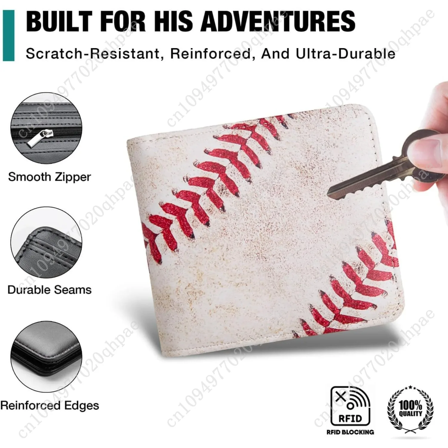 Kids Wallet for Boys, Baseball Teen Boys Wallet for Kids Ages 4-5-6-7-8-9-10-11-12-13-14-15-16, Leather Wallet for Teen Boy, Bas
