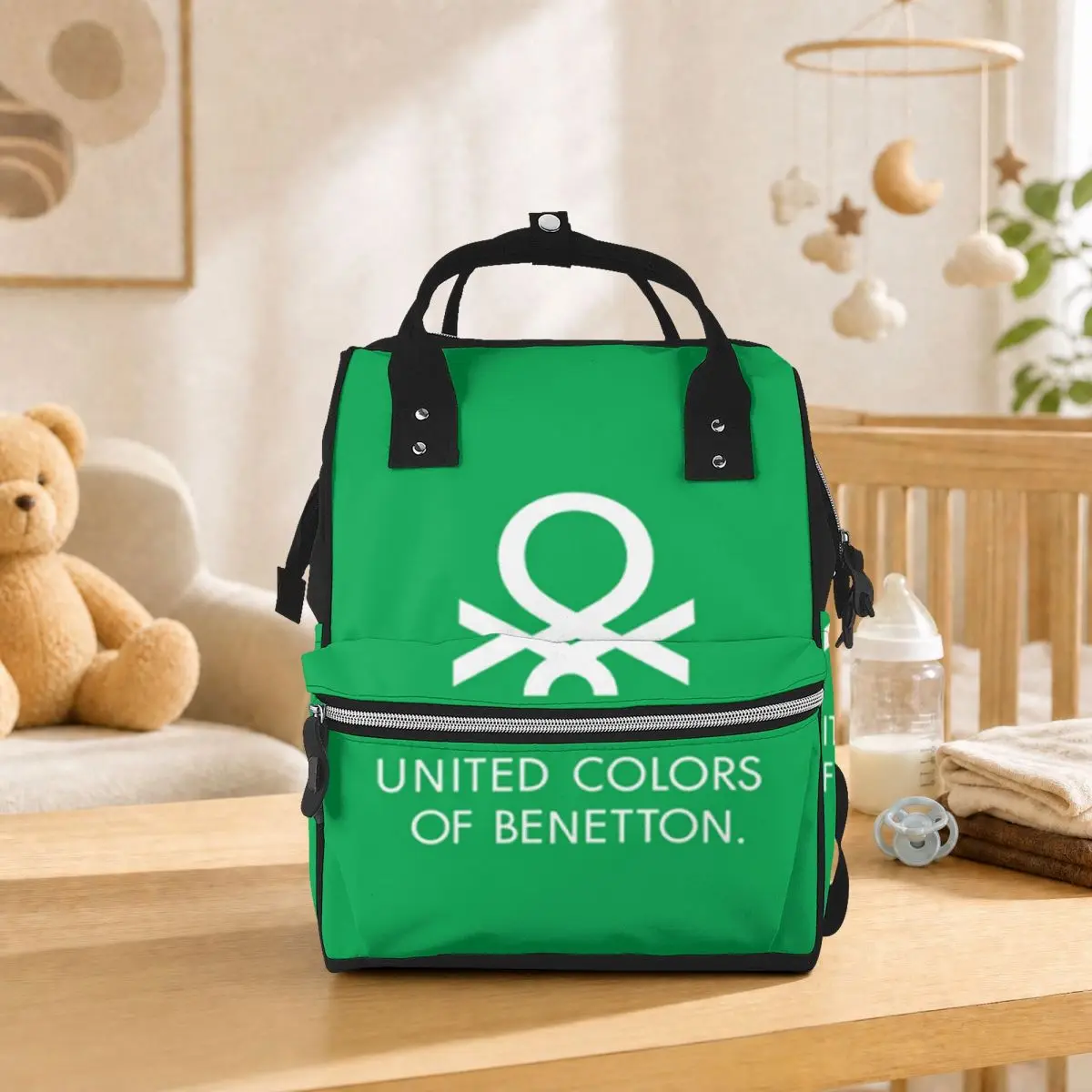 United Colors Of Benetton Student Backpack School Bag Hiking Travel Daypack for Men Women Bookbag Shoulder Bags